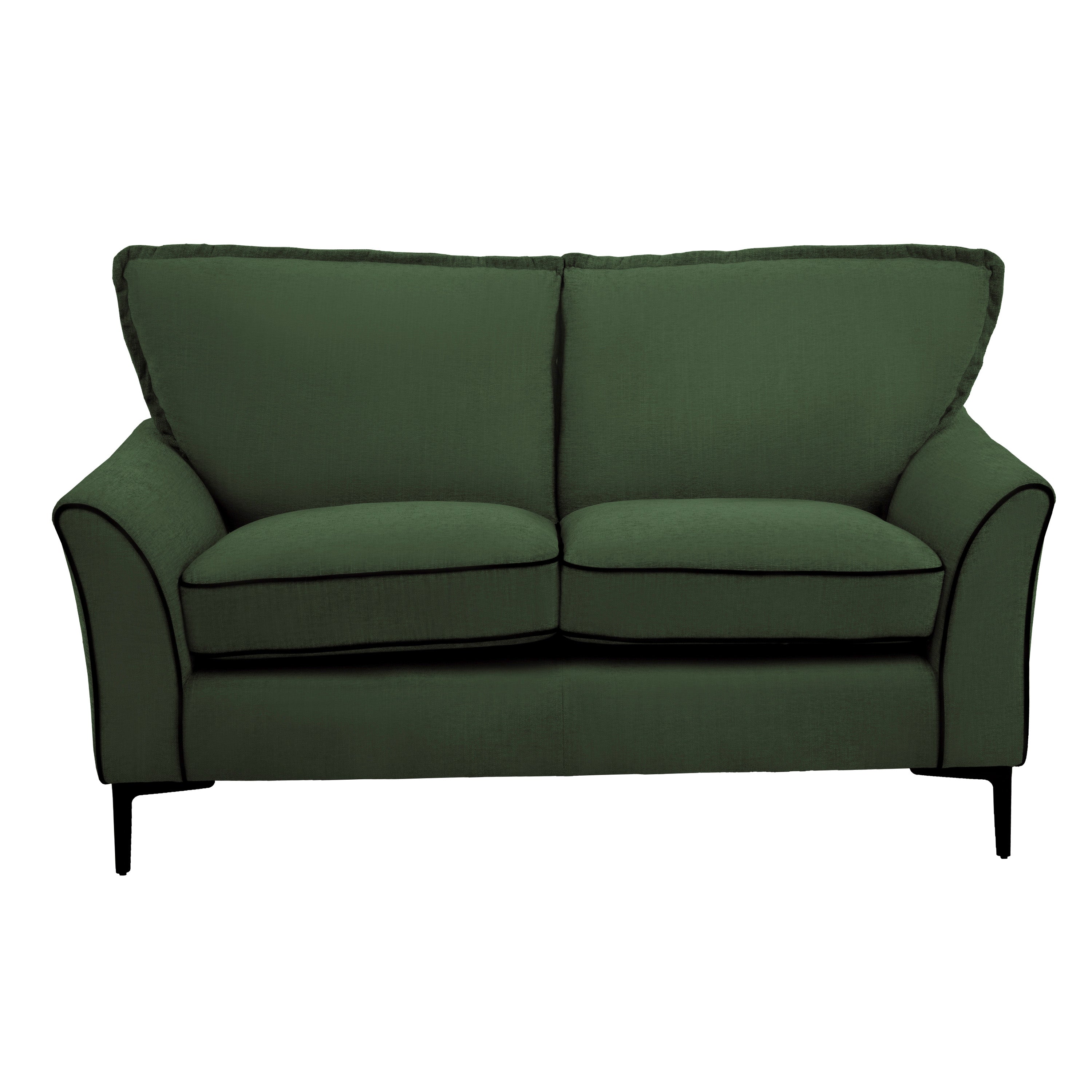 ELLE Home; Amelie 2 Seater Sofa, Moss Green Velvet