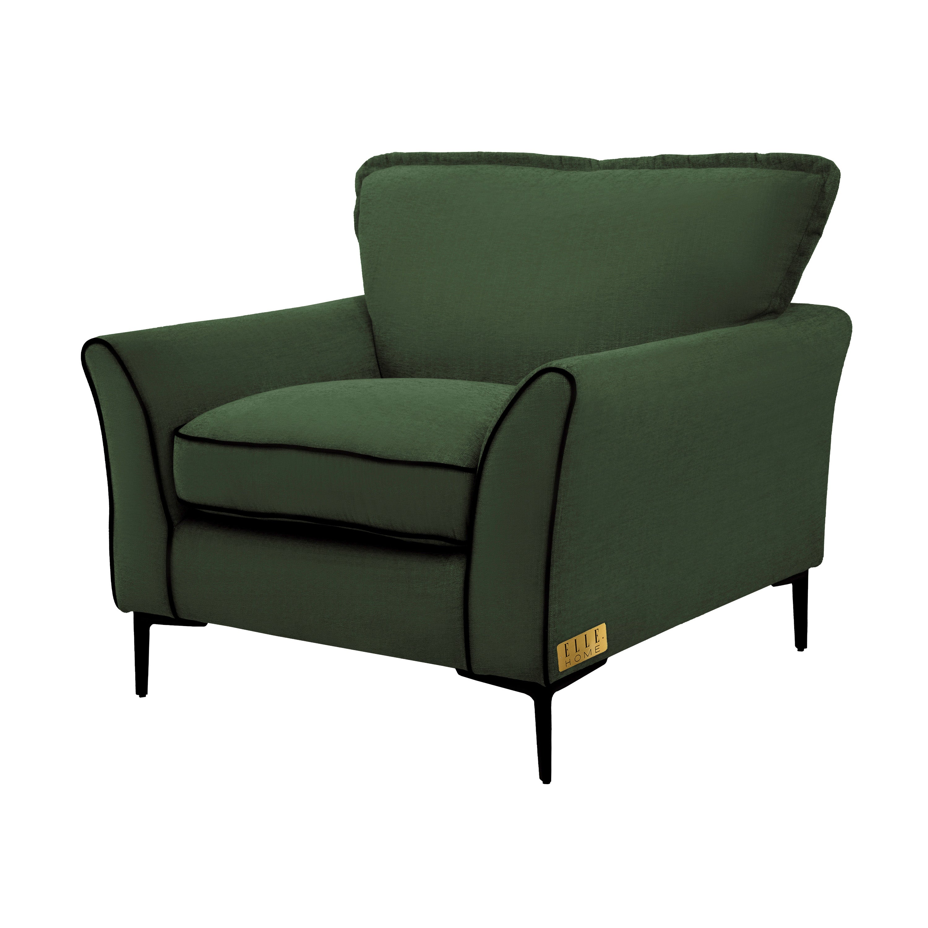 ELLE Home; Amelie Armchair, Moss Green Velvet
