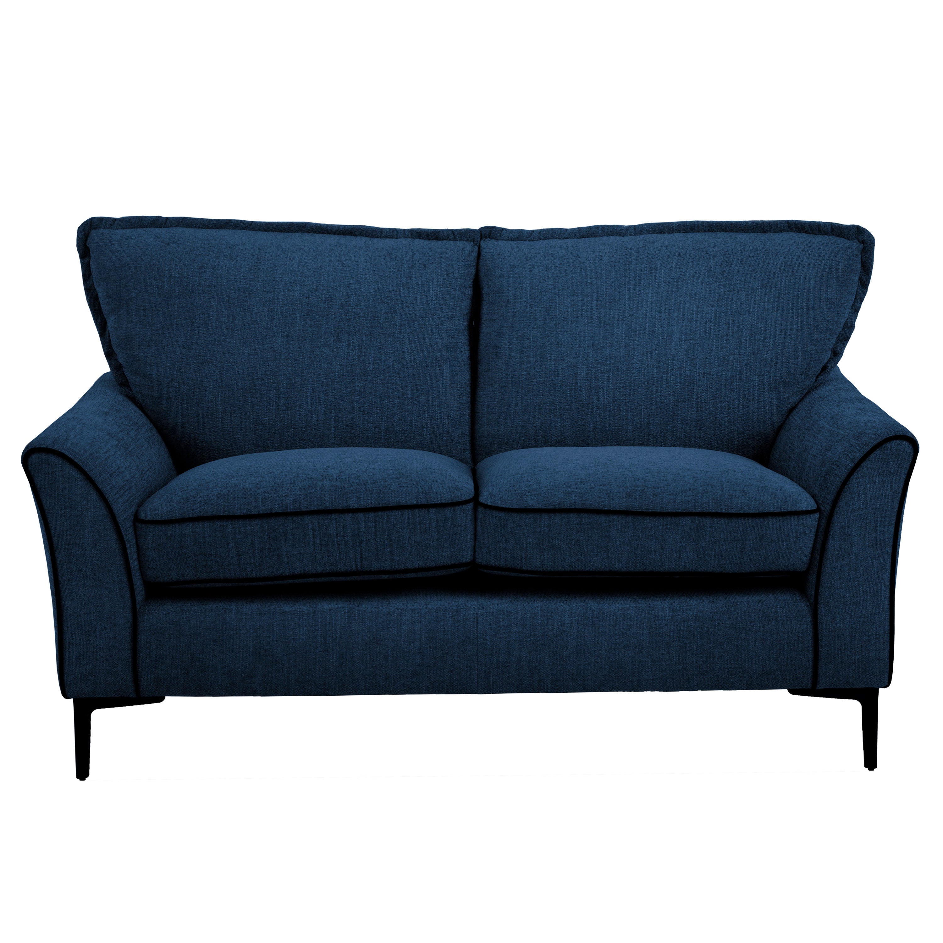 ELLE Home; Amelie 2 Seater Sofa, Navy Velvet