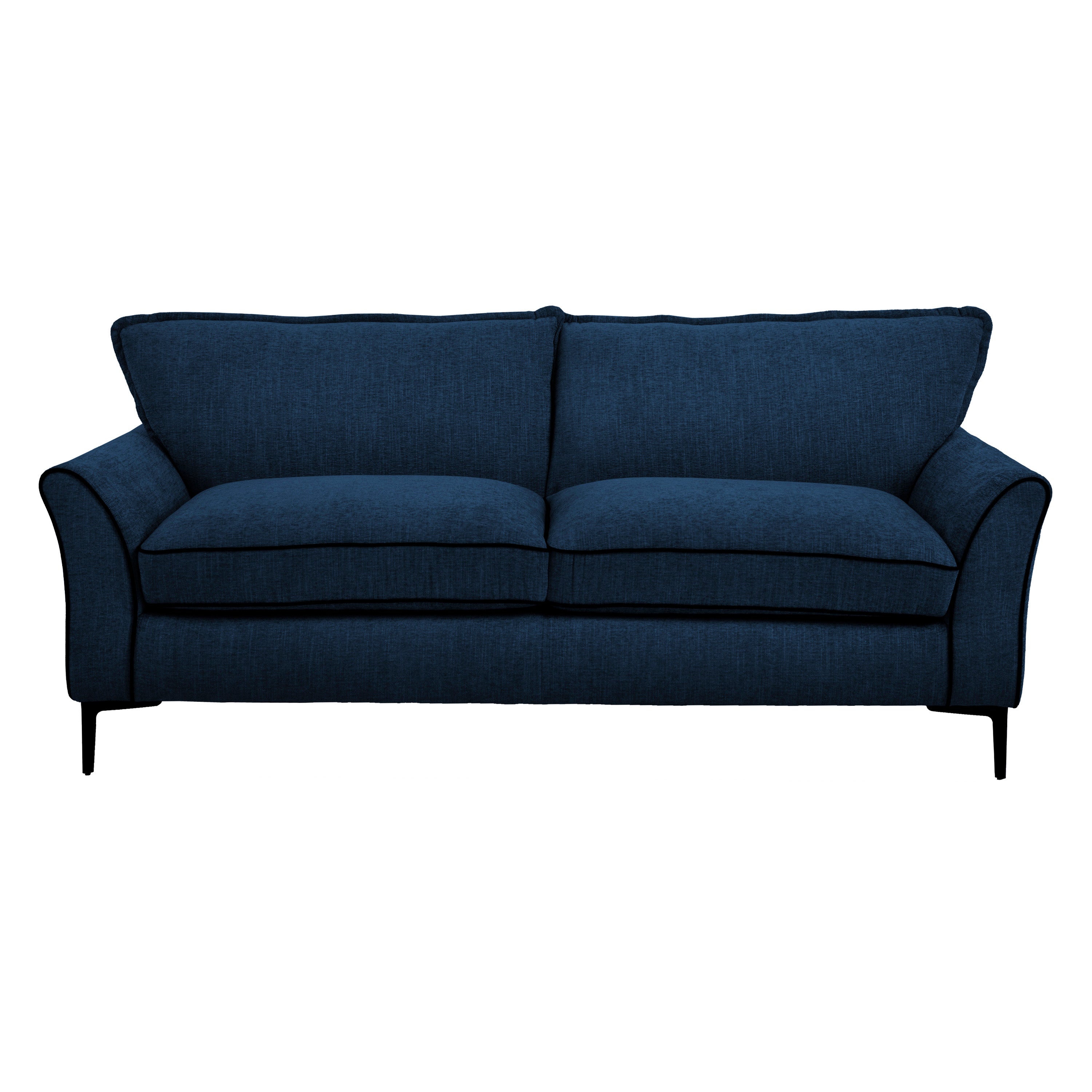 ELLE Home; Amelie 3 Seater Sofa, Navy Velvet