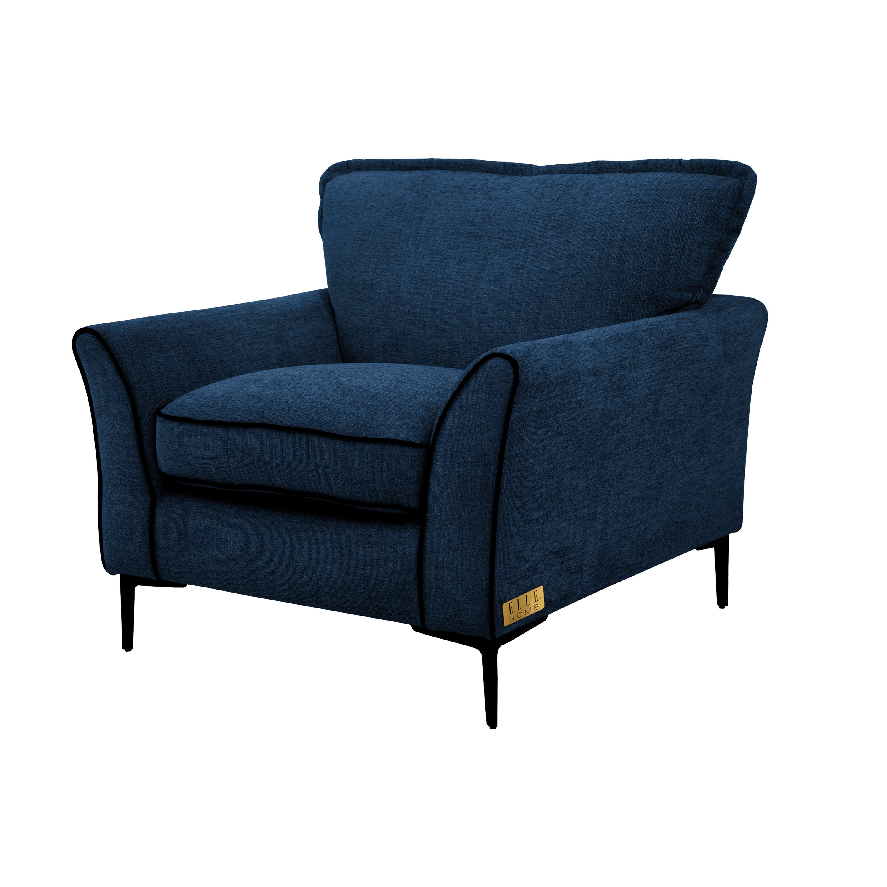 ELLE Home; Amelie Armchair, Navy Velvet