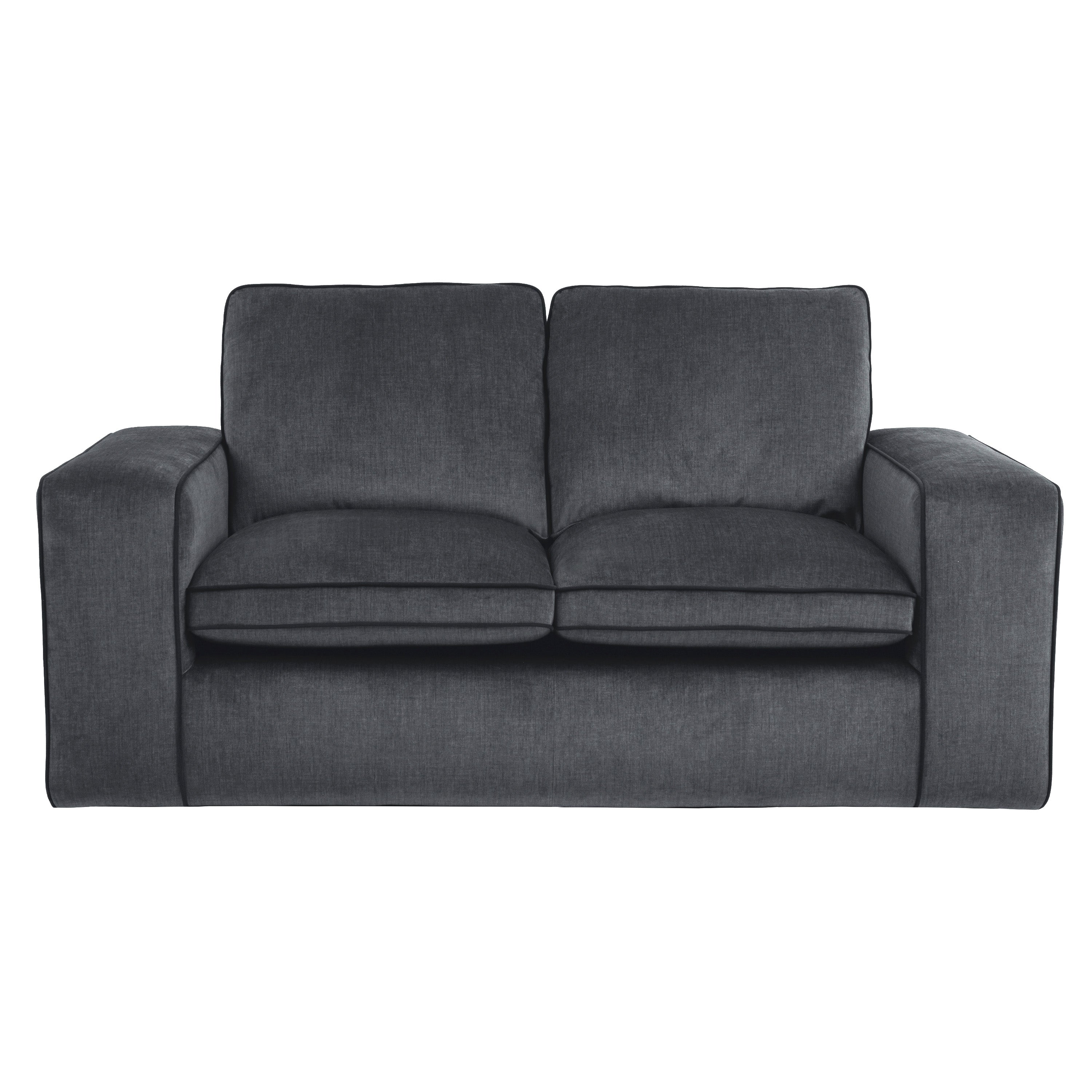 ELLE Home; Camille 2 Seater Sofa, Grey Velvet