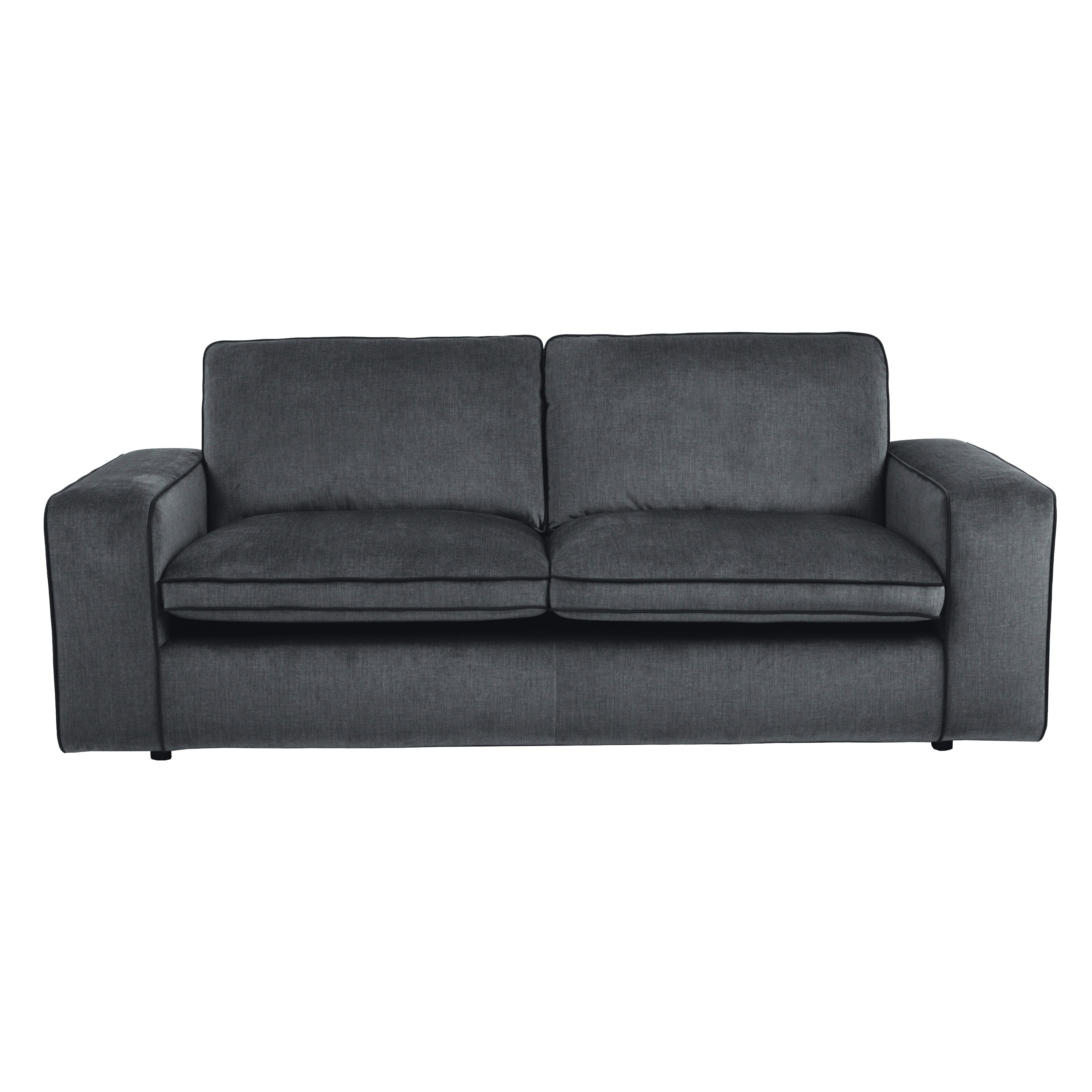 ELLE Home; Camille 3 Seater Sofa, Grey Velvet