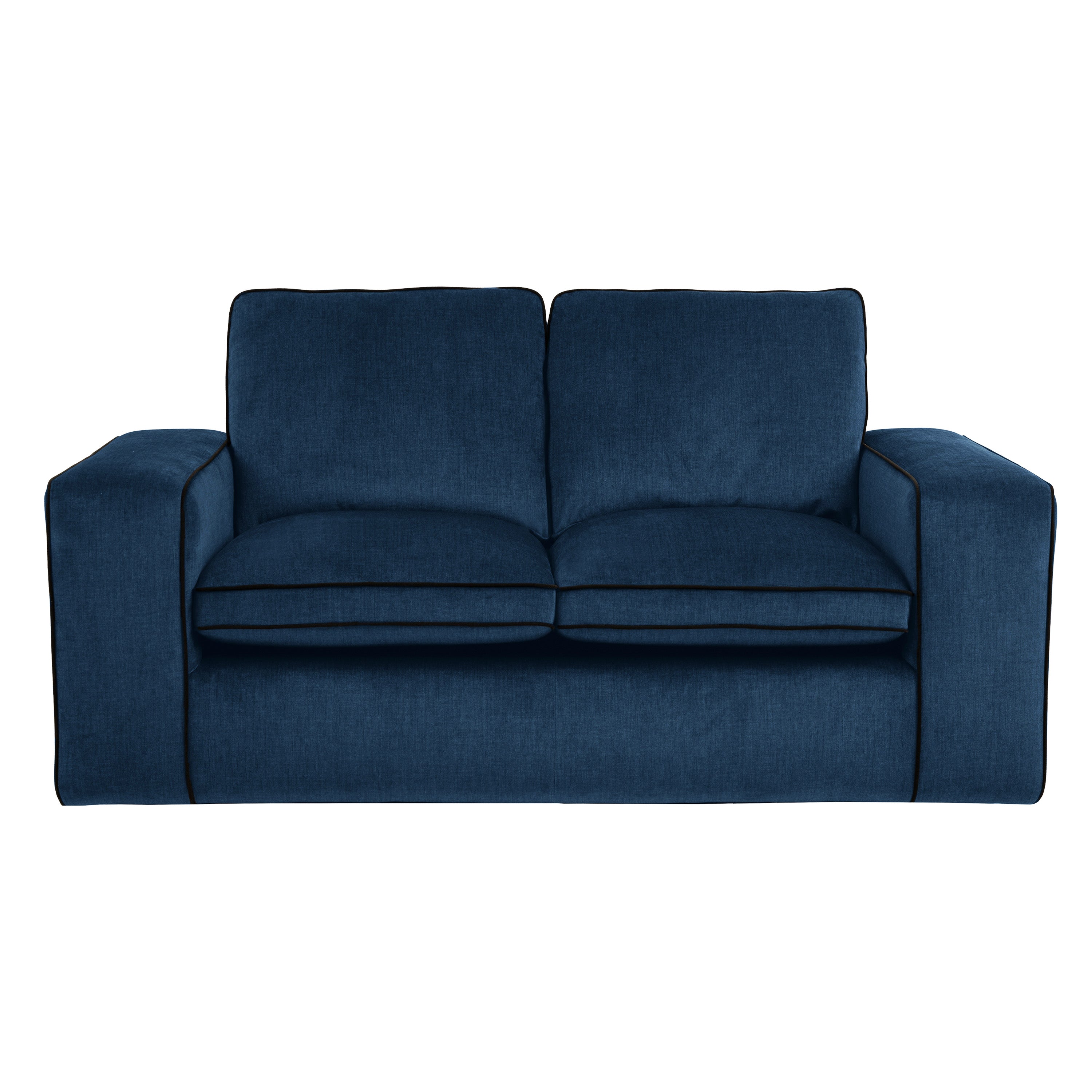 ELLE Home; Camille 2 Seater Sofa, Navy Velvet