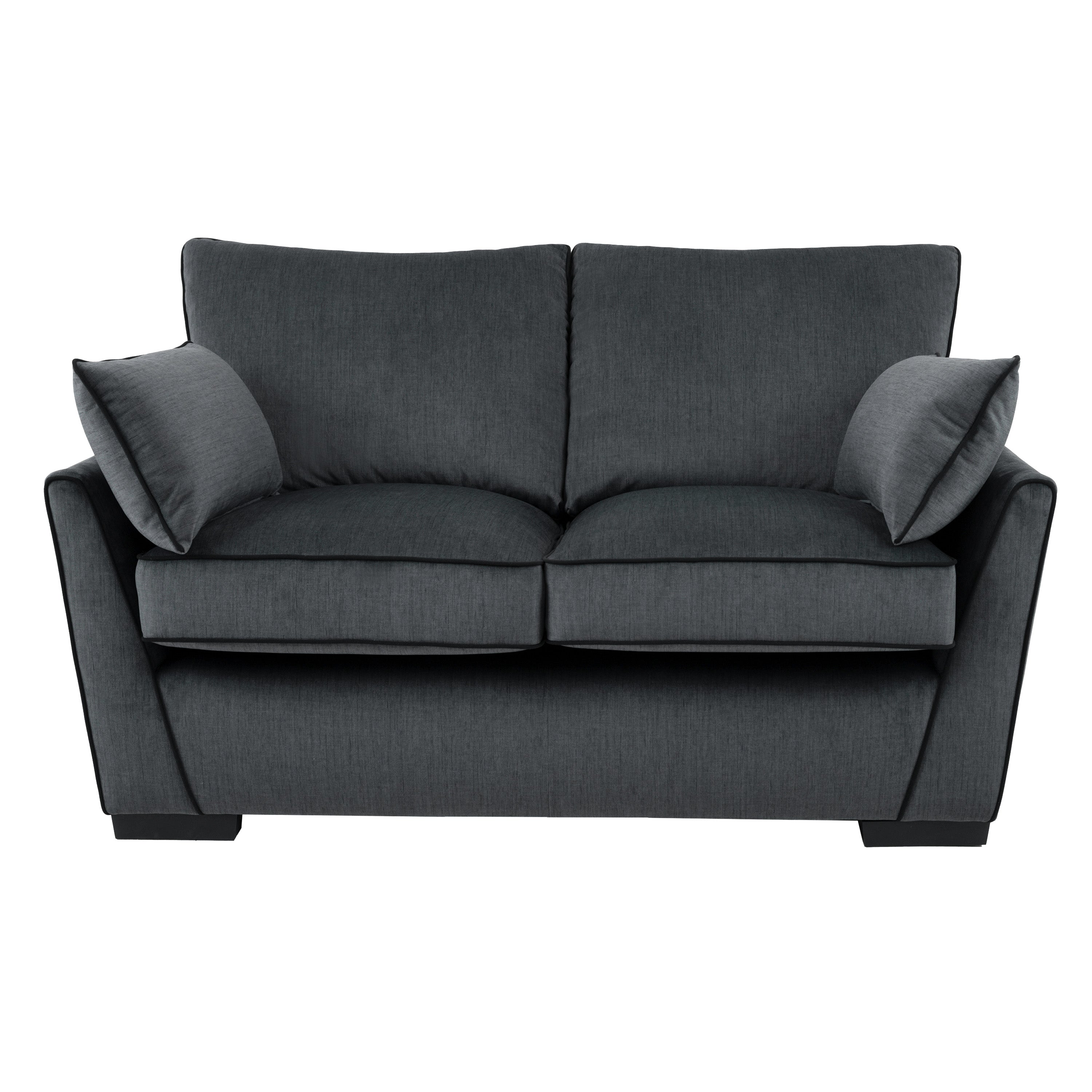 ELLE Home; Chloe 2 Seater Sofa, Grey Velvet