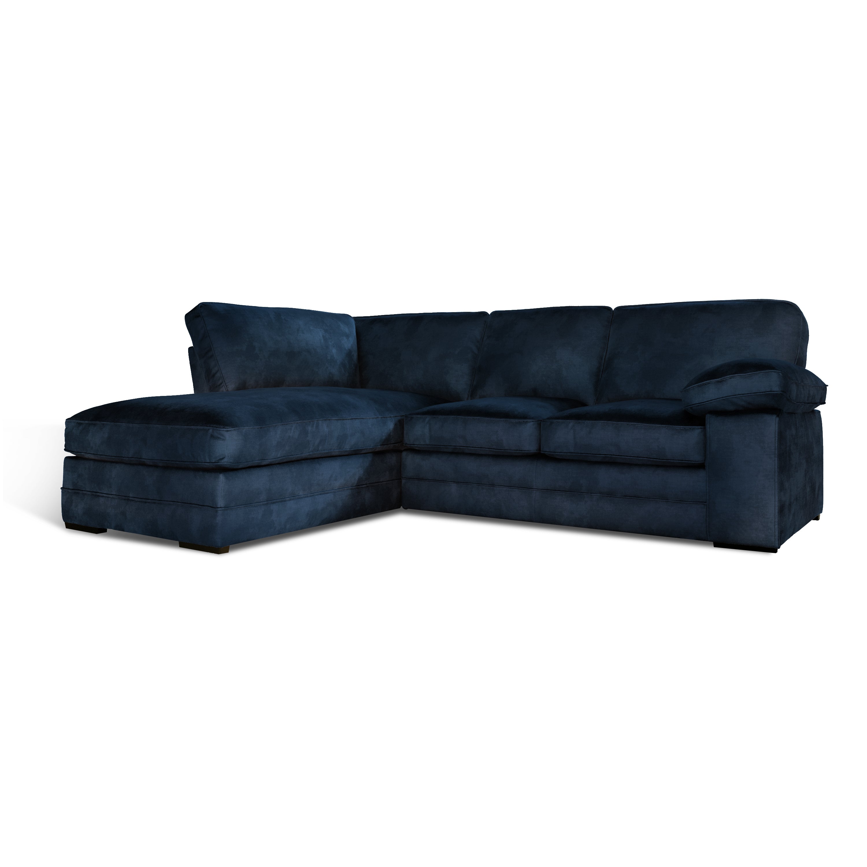 Chatham L-Shape (Left) Corner Sofa, Blue Aura Velvet