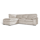 Chatham L-Shape (Left) Corner Sofa, Ivory Aura Velvet