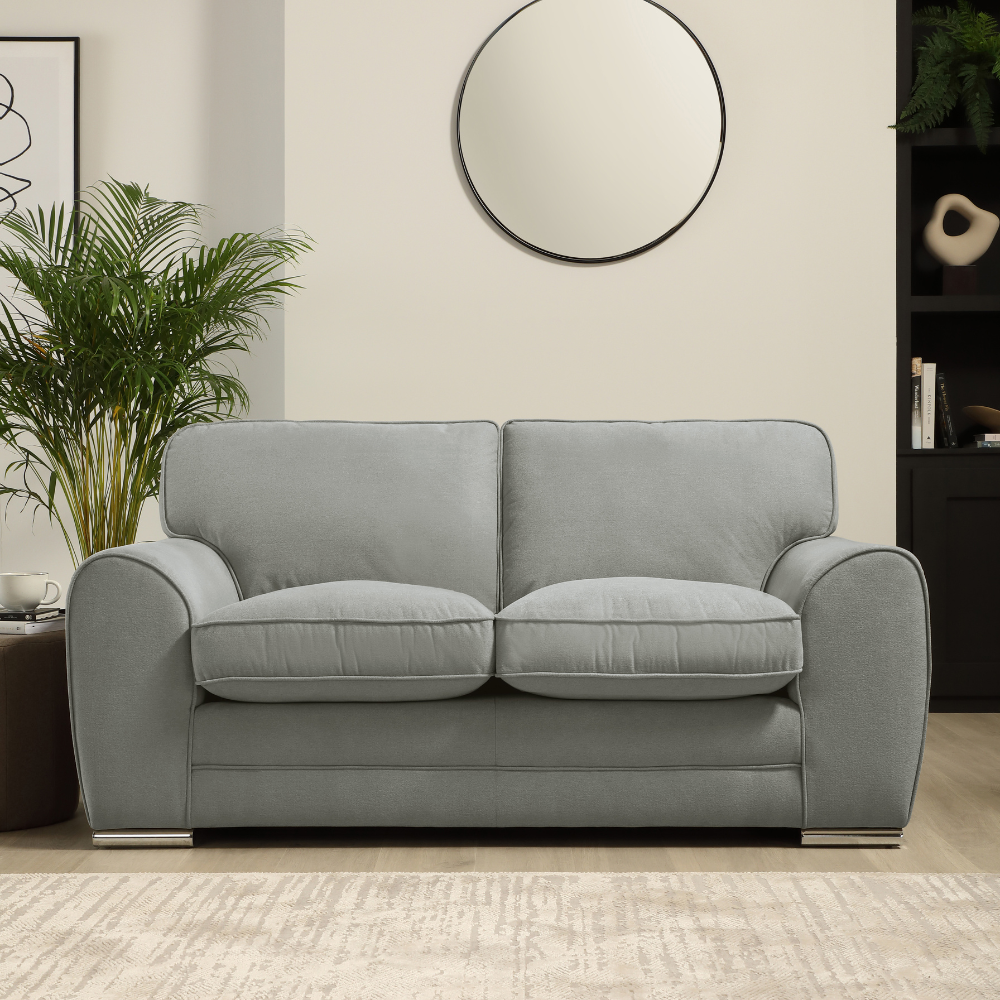 Burford 2 Sofa Seater in Colour Grey House Plush Fabric