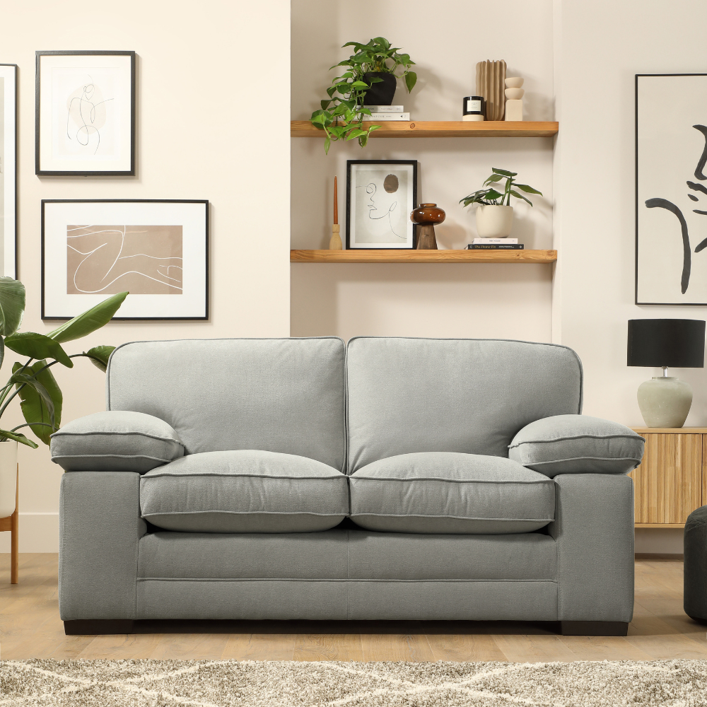 Chatham 2 Sofa Seater in Colour Grey House Plush Fabric