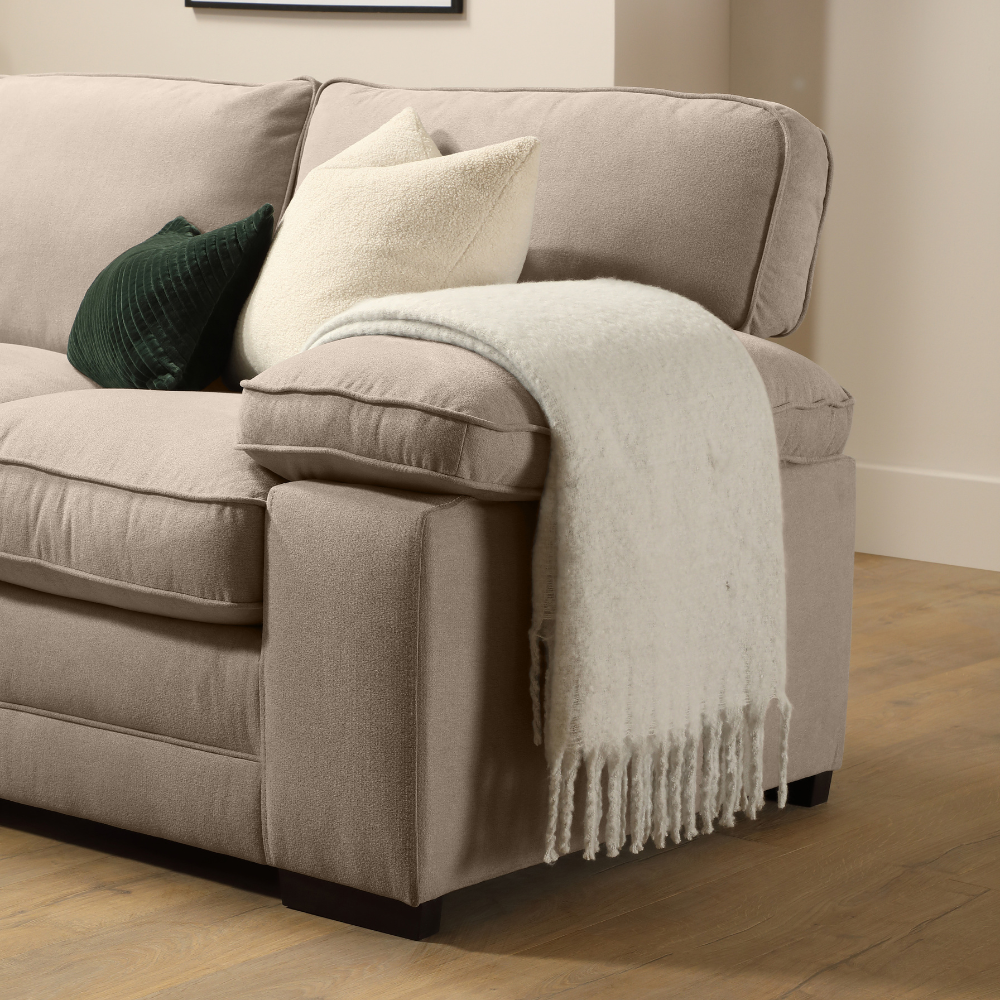 Chatham 2 Sofa Seater in Colour Beige House Plush Fabric