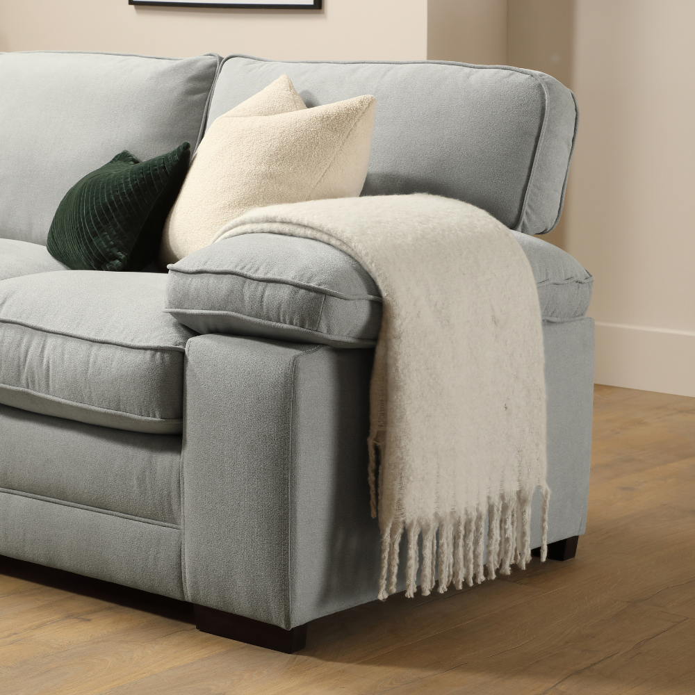 Chatham 2 Sofa Seater in Colour Grey House Plush Fabric