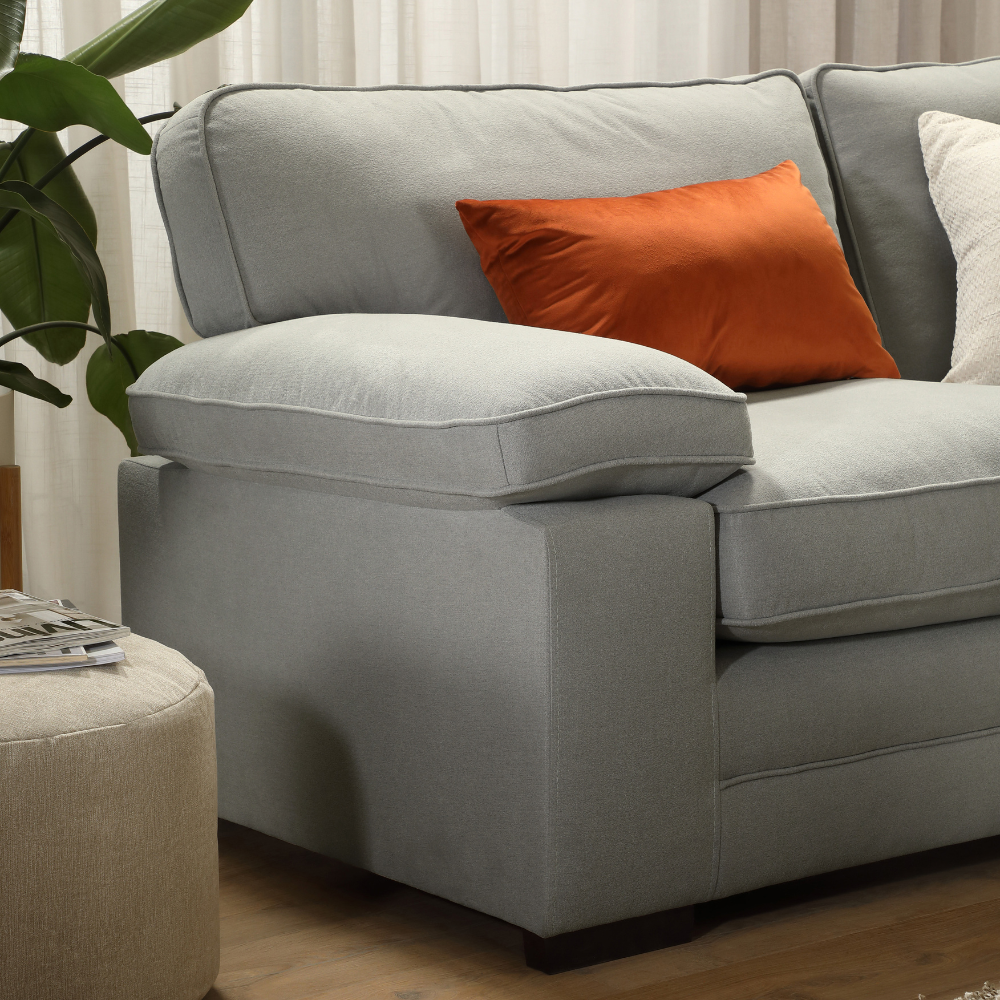 Chatham 3 Sofa Seater in Colour Grey House Plush Fabric