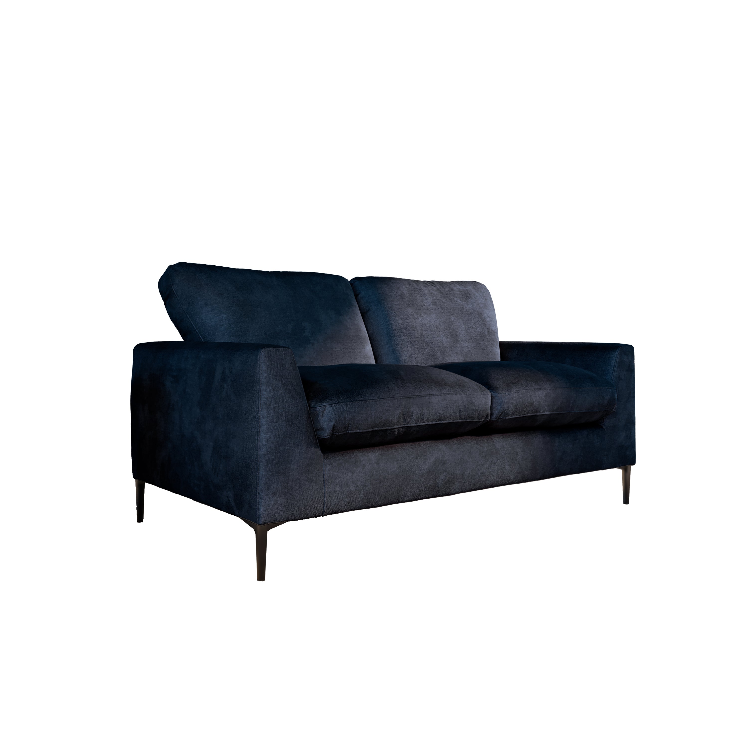 Lexi 2 Seater Sofa, Blue Aura Velvet