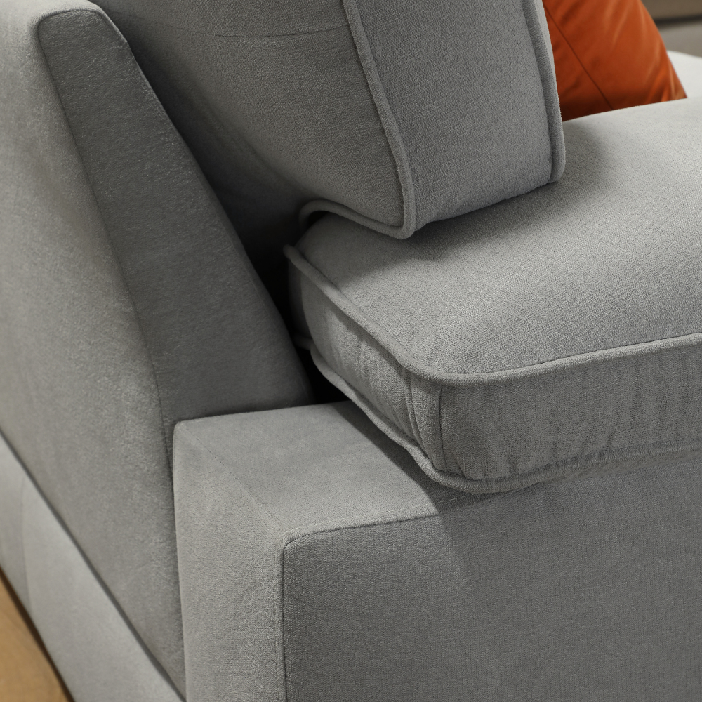 Chatham 3 Sofa Seater in Colour Grey House Plush Fabric