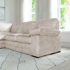 Chatham L-Shape (Left) Corner Sofa, Ivory Aura Velvet