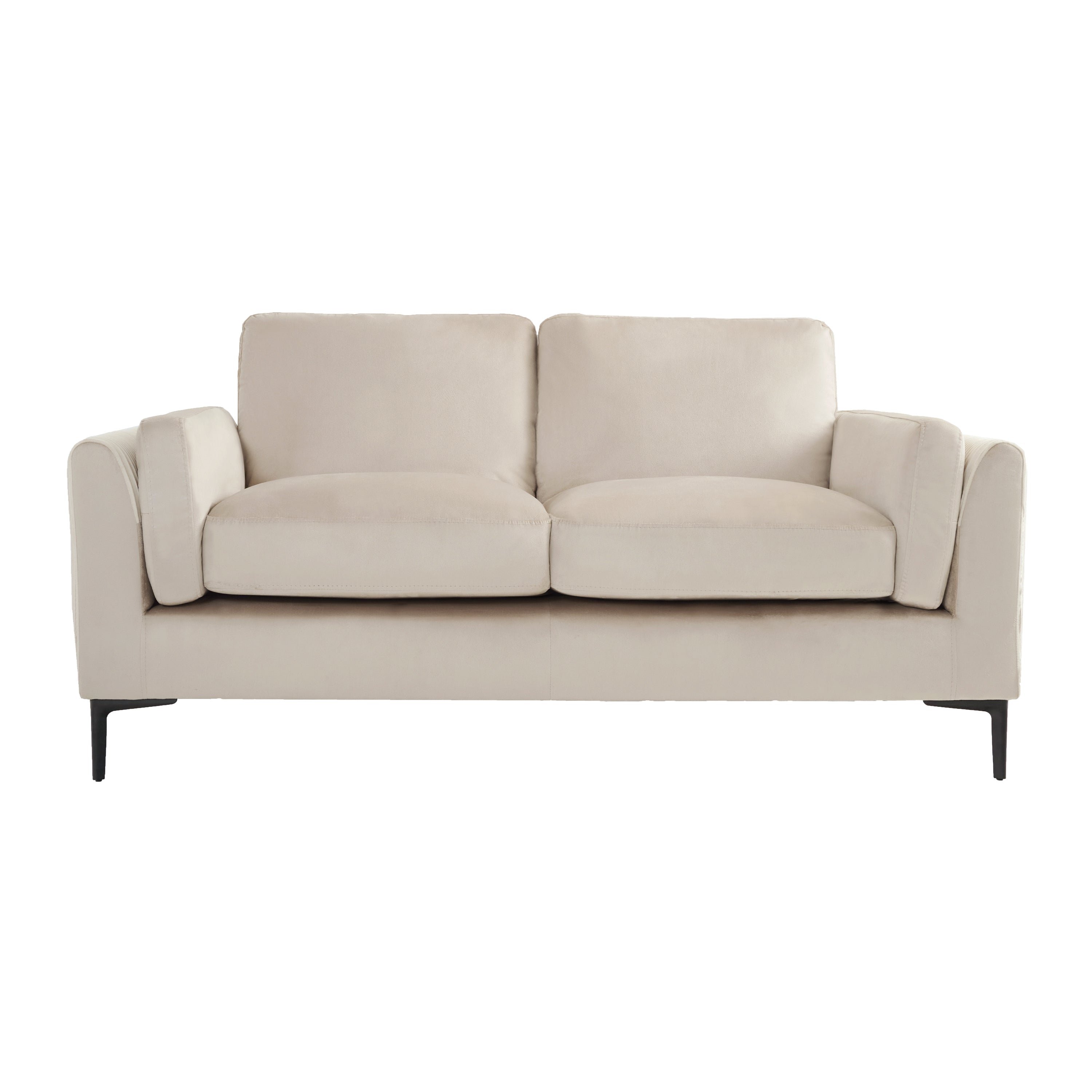 Alia Bastamam; Alta 2 Seater Sofa, Taupe Pleated Premium Velvet