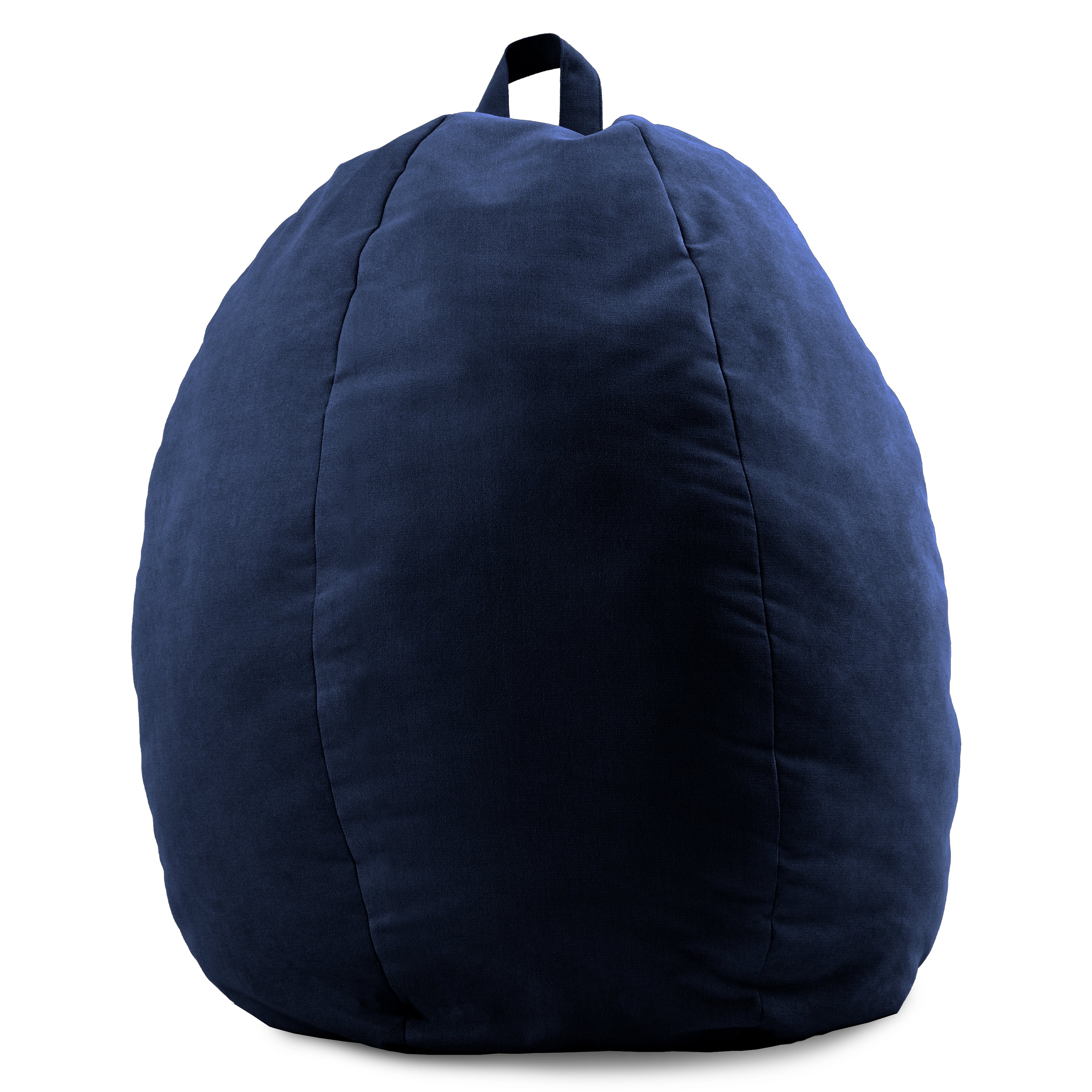 Mira Fibre-filled Bean Bag, Dark Blue Velvet