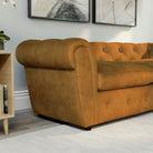Audley 2 Seater Sofa, Mustard Aura Velvet