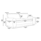Burford 3+2 Seater Sofa Set Measurement Photo