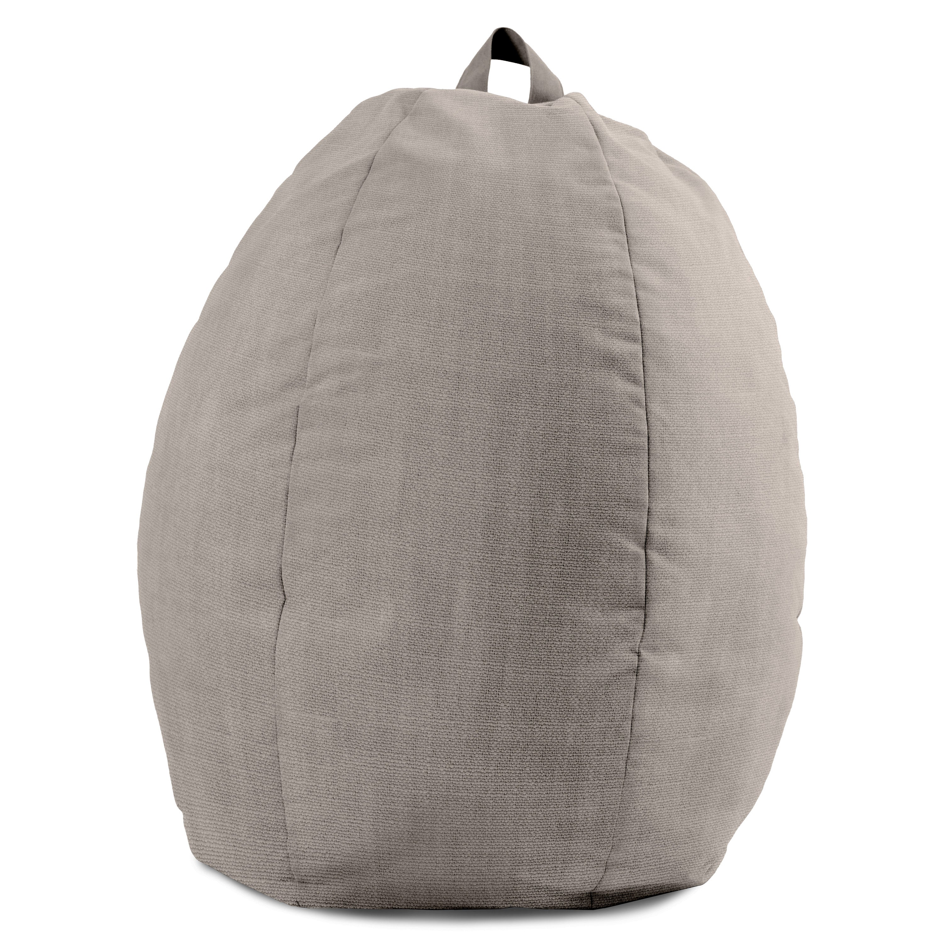 Mira Fibre-filled Bean Bag, Light Grey Linen-Weave