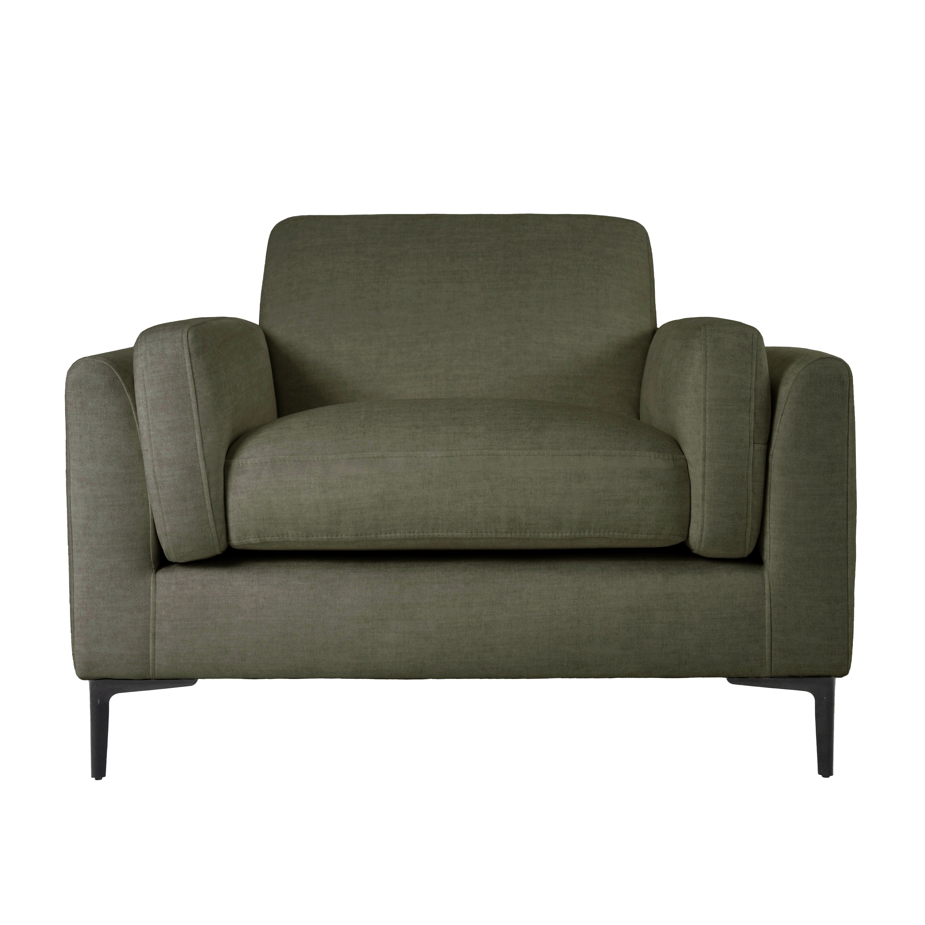 Lucia Armchair, Moss Green Aura Velvet