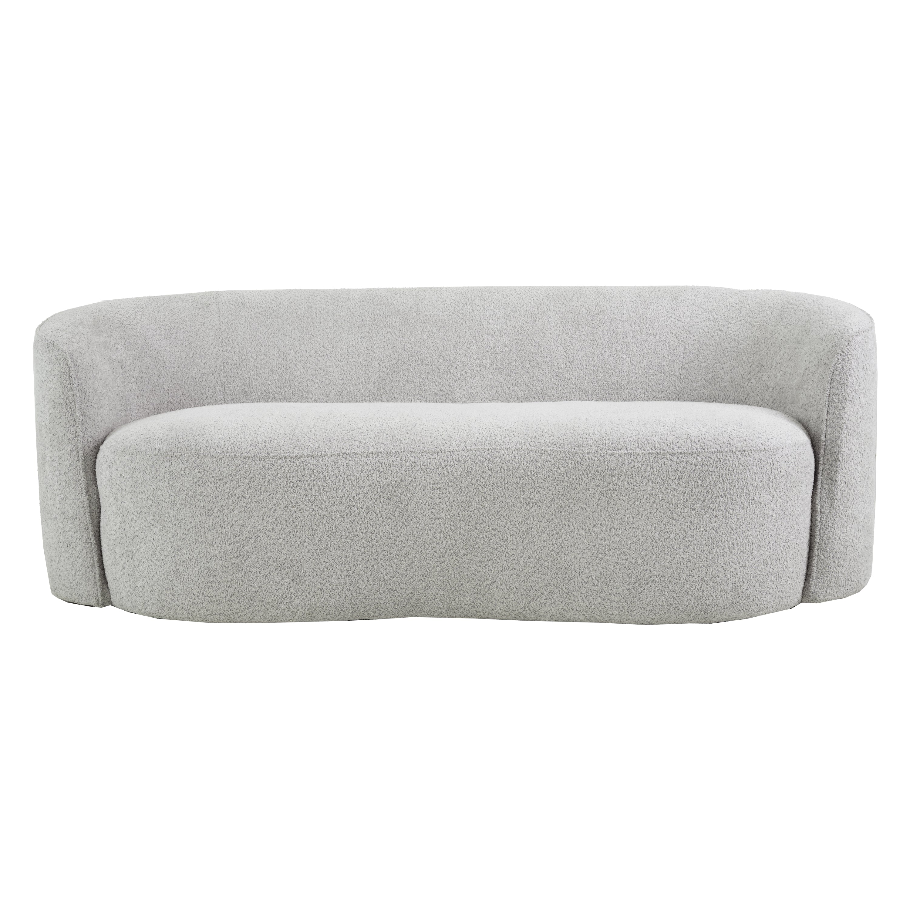 ELLE Home; Sylvie 3 Seater Sofa, Silver Boucle