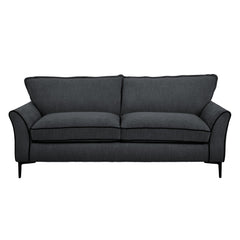 ELLE Home; Amelie 3 Seater Sofa, Grey Velvet
