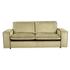 ELLE Home; Camille 3 Seater Sofa, Lemon Ultra-Soft Weave