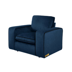 ELLE Home; Camille Armchair, Navy Velvet