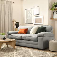 Chatham 3 Sofa Seater in Colour Grey House Plush Fabric