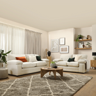 Chatham 3+2 Sofa Seater Sofa Set in Colour Cream House Plush Fabric