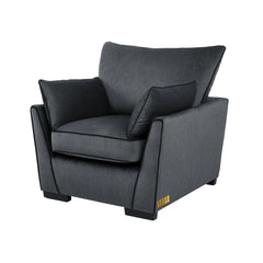 ELLE Home; Chloe Armchair, Grey Velvet