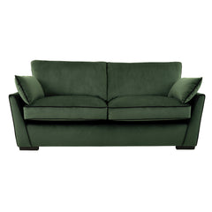 ELLE Home; Chloe 3 Seater Sofa, Moss Green Velvet