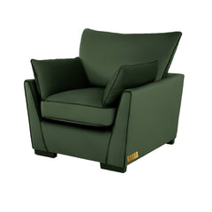 ELLE Home; Chloe Armchair, Moss Green Velvet