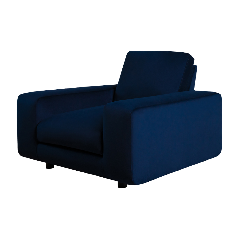 Elise Armchair, Navy Blue House Velvet