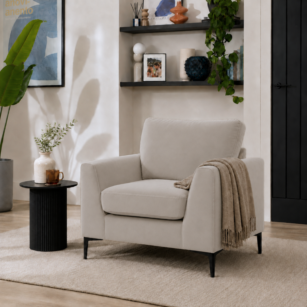 Lexi Armchair, Beige Classic Velvet