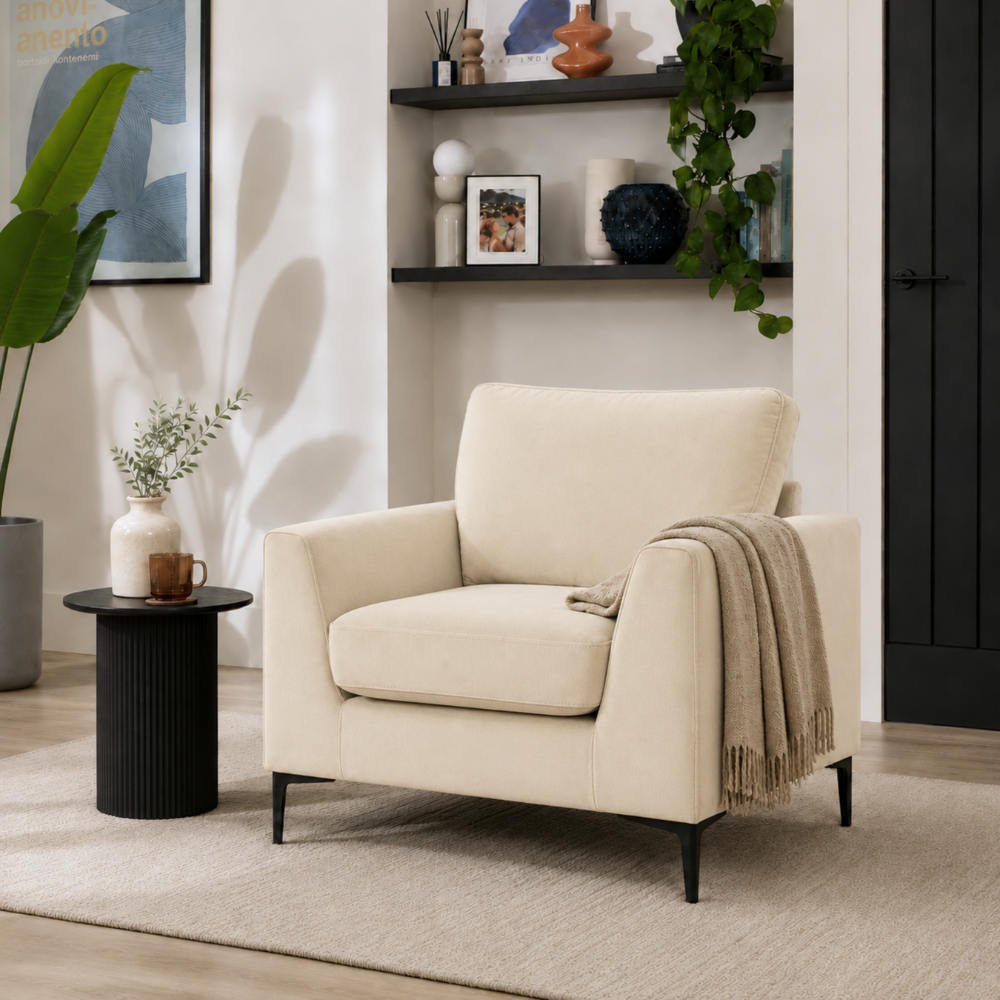 Lexi Armchair, Cream Classic Velvet