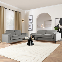 Lucia 3+2 Seater Sofa Set, Grey House Velvet