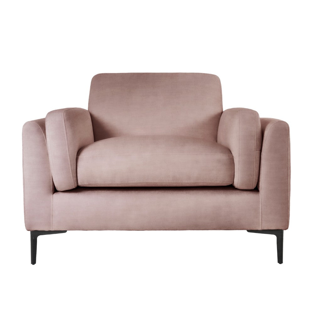 Lucia Armchair, Dusky Pink House Velvet