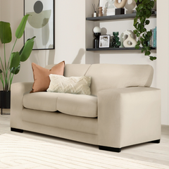 Manhattan 2 Seater Sofa, Champagne House Velvet
