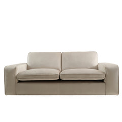 Alia Bastamam; Amaya 3 Seater Sofa, Taupe Pleated Premium Velvet