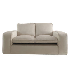 Alia Bastamam; Amaya 2 Seater Sofa, Taupe Pleated Premium Velvet