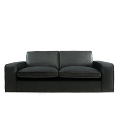 Alia Bastamam; Amaya 3 Seater Sofa, Slate Grey Pleated Premium Velvet