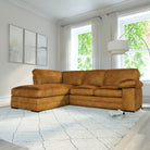 Chatham L-Shape (Left) Corner Sofa, Mustard Aura Velvet