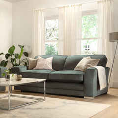 Vermont 3 Seater Sofa, Moss Green Aura Velvet