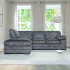 Chatham L-Shape (Left) Corner Sofa, Grey Aura Velvet