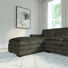 Manhattan L-Shape (Left) Corner Sofa, Moss Green Aura Velvet