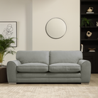 Burford 3+2 Sofa Seater Sofa Set in Colour Grey House Plush Fabric