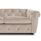 Audley 3 Sofa Seater Sofa in Colour Champagne Velvet