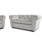 Audley 3+2 Sofa Seater Set Sofa in Colour Grey Velvet